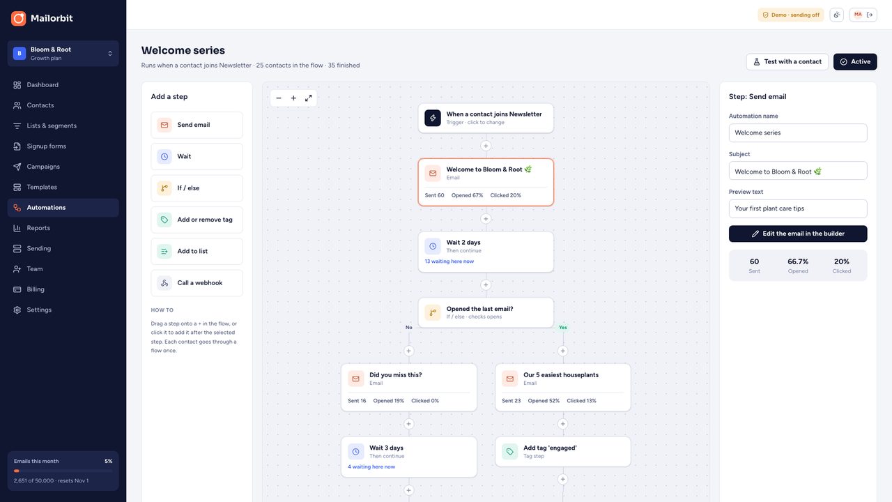 Automation flow editor